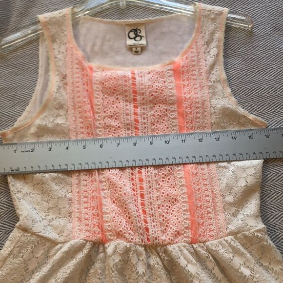 ANTHROPOLOGY One September Small Lace Peplum Sleeveless Top. Preworn, Used - Picture 10 of 16